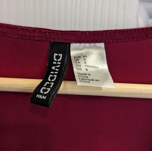 Short Red Velvet Dress from H&M - Picture 4 of 6